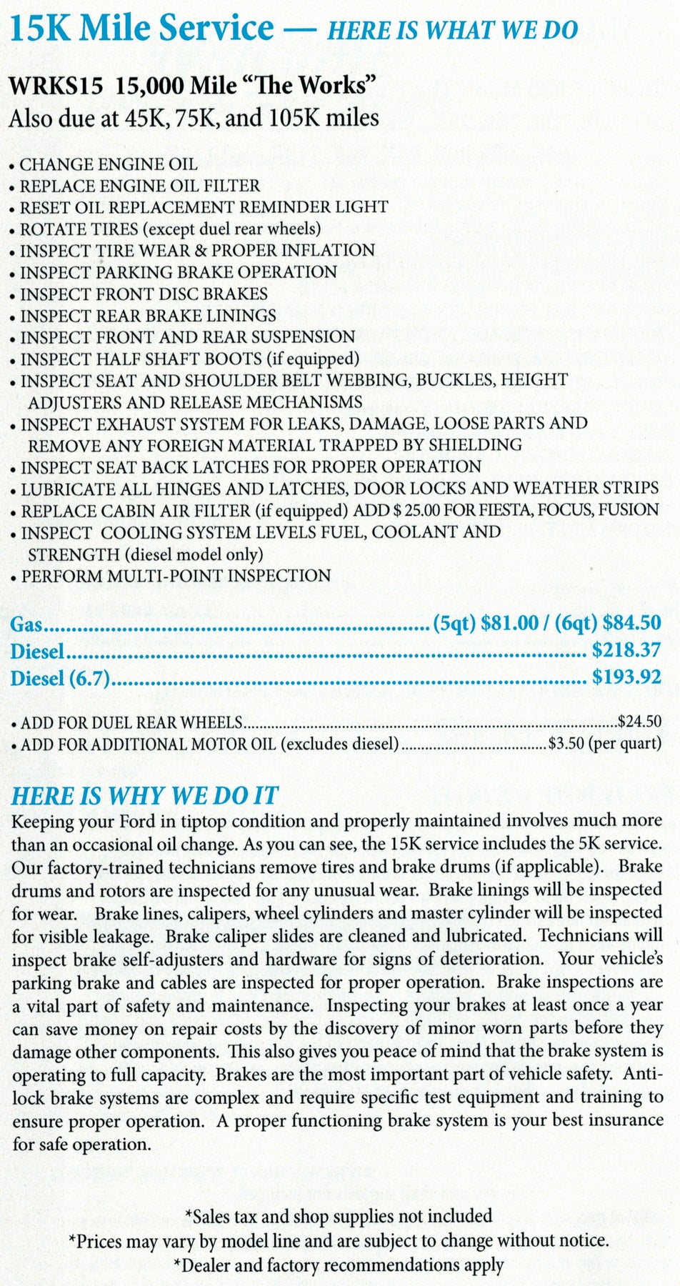 Ford Maintenance Page 4