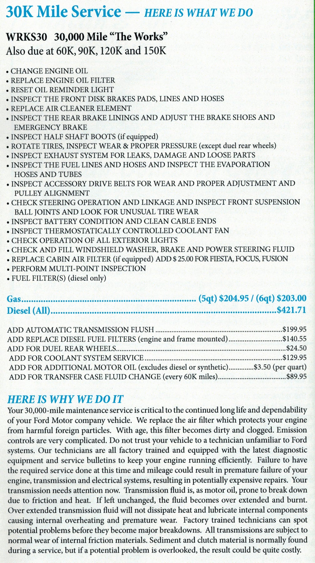 Ford Maintenance Page 5